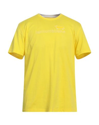 Shop Harmont & Blaine Man T-shirt Yellow Size L Cotton