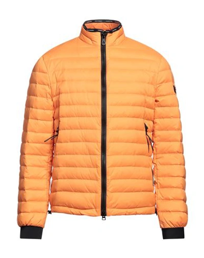 Shop Peuterey Man Puffer Orange Size Xl Polyamide