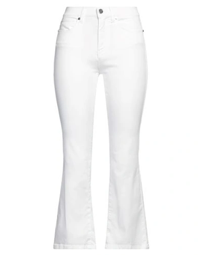 Shop Costume National Woman Jeans White Size 26 Cotton, Polyester, Elastane