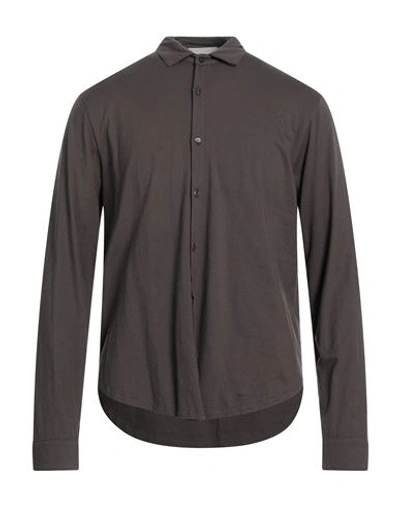 Shop Vneck Man Shirt Lead Size 40 Cotton In Grey