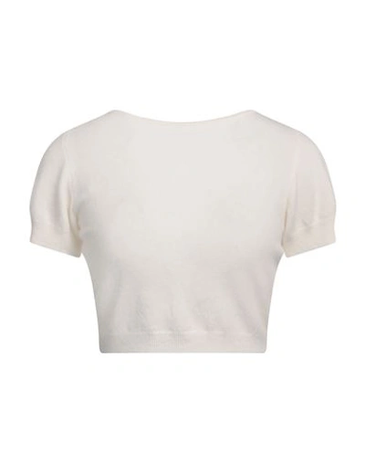 Shop Federica Tosi Woman Sweater Ivory Size 4 Wool, Cashmere, Polyamide In White