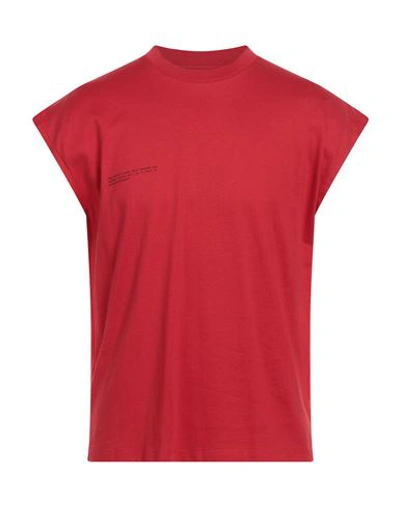 Shop Pangaia Man T-shirt Red Size L Organic Cotton, Seacell