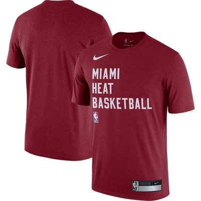 Shop Nike Red Miami Heat 2023/24 Sideline Legend Performance Practice T-shirt