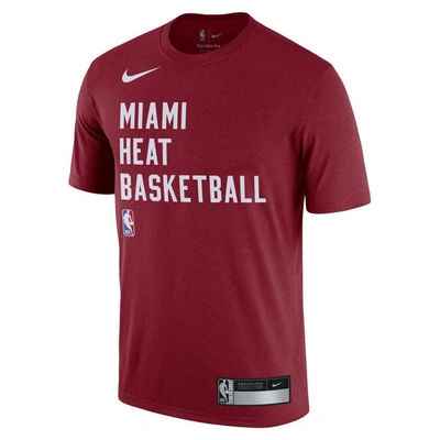 Shop Nike Red Miami Heat 2023/24 Sideline Legend Performance Practice T-shirt