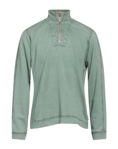Hand Picked Man Sweatshirt Light Green Size L Cotton In Green