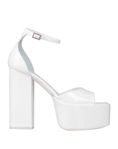 Paris Texas Woman Sandals White Size 8 Soft Leather In White