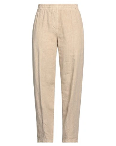 Shop Aspesi Woman Pants Beige Size 10 Linen