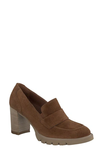 Shop Paul Green Nina Loafer Pump In Toffee Soft Suede