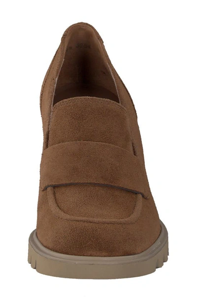 Shop Paul Green Nina Loafer Pump In Toffee Soft Suede