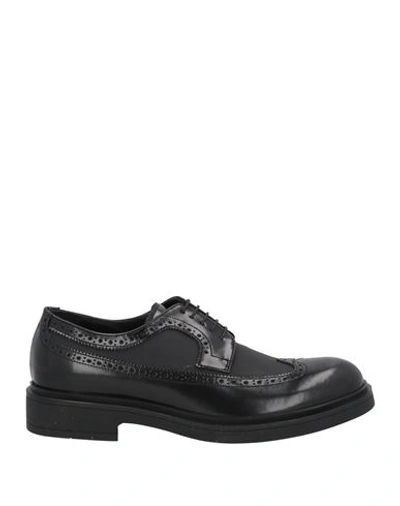 Shop Giovanni Conti Man Lace-up Shoes Black Size 9 Soft Leather