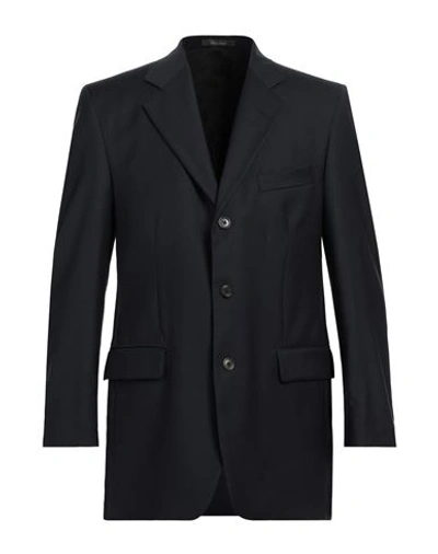 Shop Lubiam Man Blazer Midnight Blue Size 40 Virgin Wool