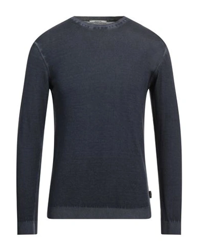 Shop At.p.co At. P.co Man Sweater Navy Blue Size S Cotton