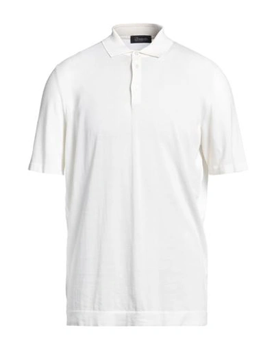 Shop Drumohr Man Polo Shirt Off White Size 42 Cotton