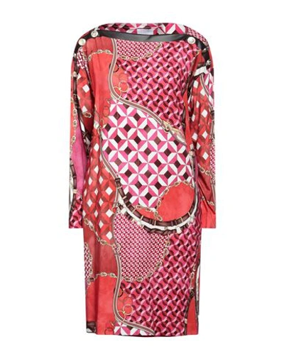 Clips More Woman Mini Dress Red Size 10 Viscose, Elastane, Polyester, Polyurethane In Red