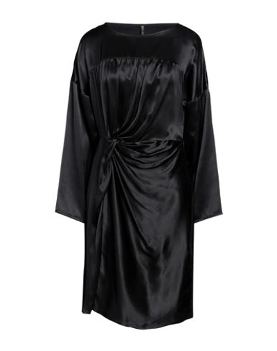 Manila Grace Woman Short Dress Black Size 4 Silk In Black