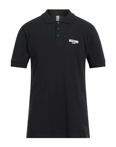 Shop Moschino Man Polo Shirt Black Size M Cotton