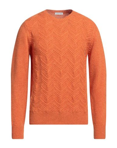 Shop Aion Man Sweater Orange Size 40 Virgin Wool