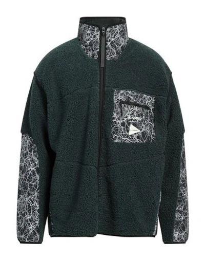 Shop Adidas Originals Adidas Man Sweatshirt Dark Green Size L Polyester, Recycled Polyester