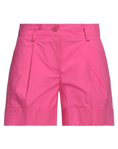 Shop P.a.r.o.s.h P. A.r. O.s. H. Woman Shorts & Bermuda Shorts Fuchsia Size S Cotton In Pink