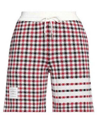 Shop Thom Browne Woman Shorts & Bermuda Shorts White Size 4 Cotton, Polyamide, Elastane