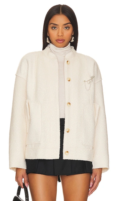 Shop Free People Willow Bomber In Ivory