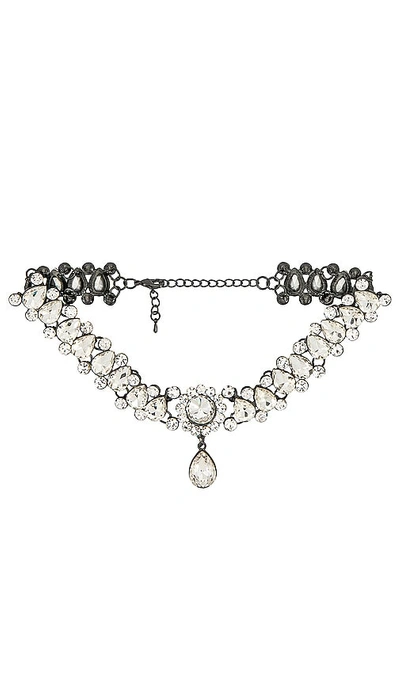 Shop Amber Sceats Crystal Choker Necklace In Metallic Silver