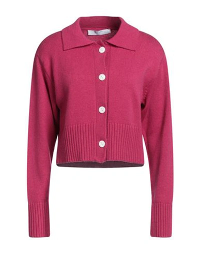 Shop Bloved Woman Cardigan Magenta Size S Merino Wool, Cashmere
