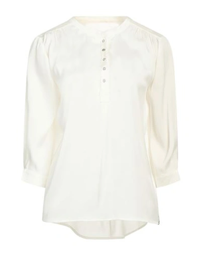 Shop Henry Christ Woman Top White Size Xs Silk, Elastane