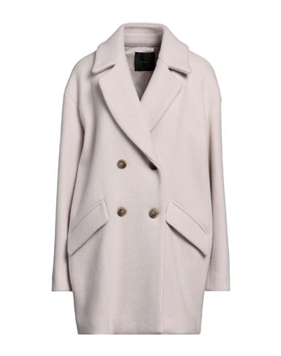 Shop Pinko Woman Coat Off White Size 10 Virgin Wool, Polyamide