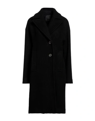 Shop Pinko Woman Coat Black Size 10 Virgin Wool, Polyamide