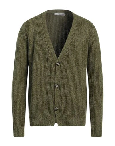 Shop Grey Daniele Alessandrini Man Cardigan Green Size 42 Wool