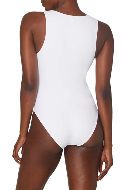 Shop Andie Malibu Long Torso One-piece Swimsuit In White