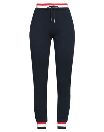 Shop Thom Browne Woman Pants Navy Blue Size 4 Cotton, Elastane