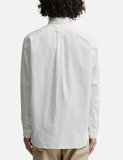 Shop Nanamica Button Down Wind Shirt In White