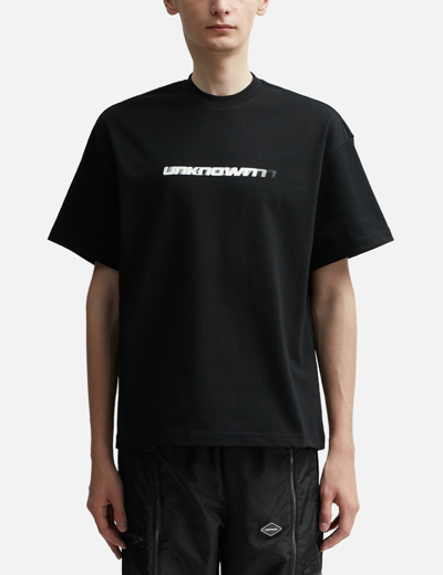 Shop Unknown Black Multi Logo T-shirt