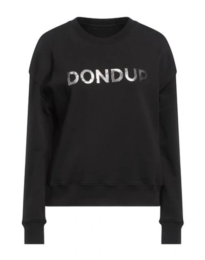 Shop Dondup Woman Sweatshirt Black Size Xl Cotton, Elastane