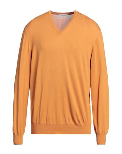 Shop Gran Sasso Man Sweater Orange Size 44 Cotton