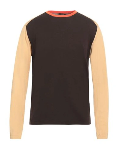 Shop Cruciani Man Sweater Brown Size 42 Cotton