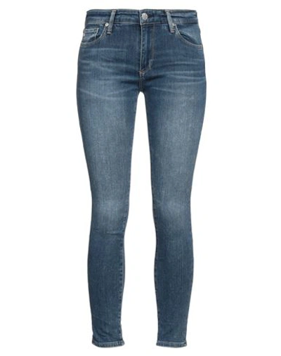 Shop Ag Jeans Woman Denim Pants Blue Size 30 Cotton, Polyester, Elastane