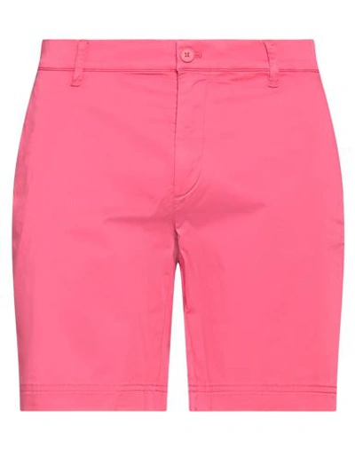 Shop Bluemint Man Shorts & Bermuda Shorts Fuchsia Size 34 Cotton In Pink