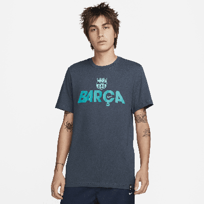 Shop Nike Fc Barcelona Mercurial  Men's Soccer T-shirt In Blue