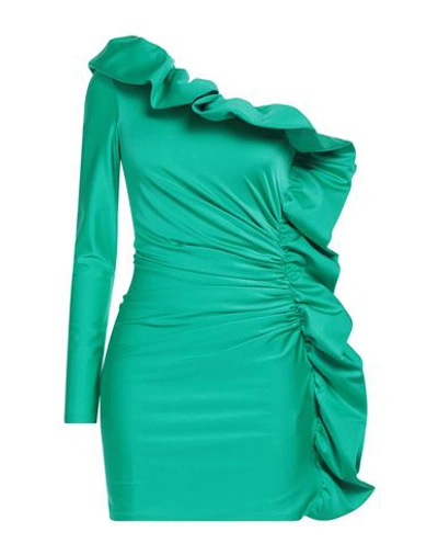 Shop House Of Amen Woman Mini Dress Emerald Green Size 6 Polyamide, Elastane