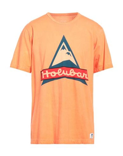 Shop Holubar Man T-shirt Orange Size M Cotton