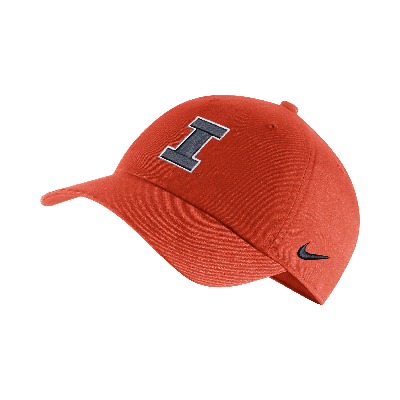 Shop Nike Illinois Heritage86  Unisex College Logo Cap In Orange