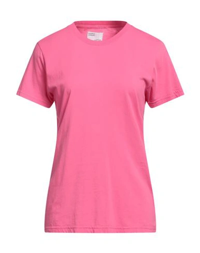 Shop Colorful Standard Woman T-shirt Fuchsia Size Xl Organic Cotton In Pink