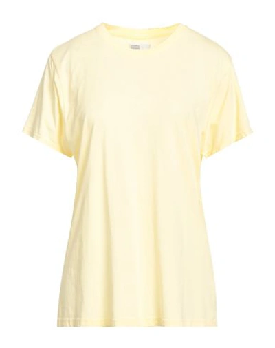 Shop Colorful Standard Woman T-shirt Light Yellow Size Xl Organic Cotton