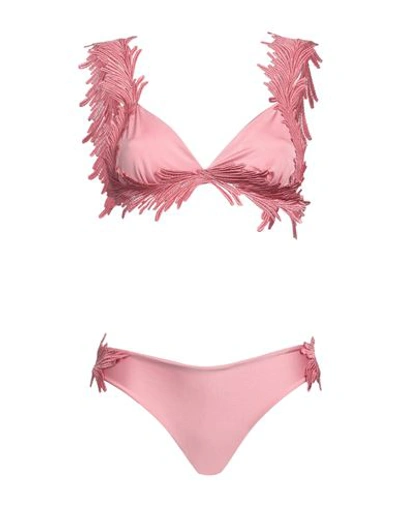 Shop Clara Aestas Woman Bikini Pastel Pink Size S Polyamide, Elastane