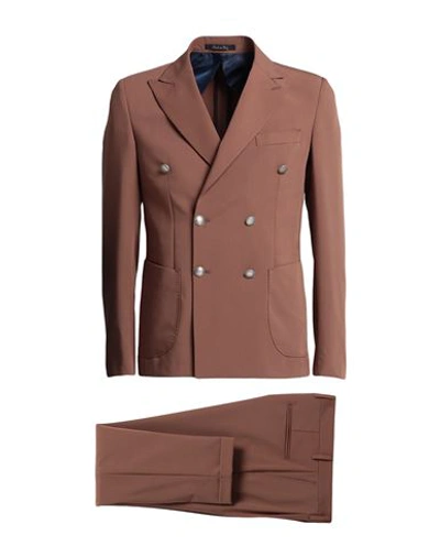 Shop Takeshy Kurosawa Man Suit Brown Size 38 Polyester, Viscose, Elastane