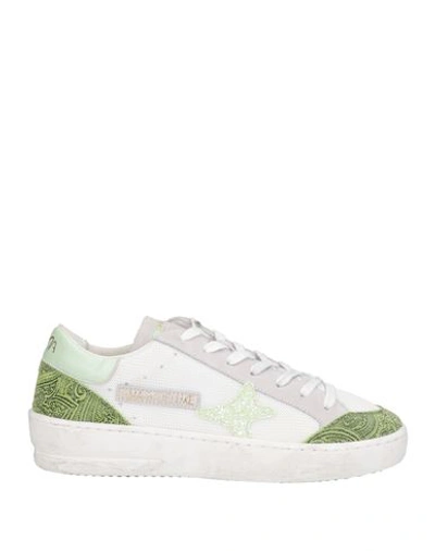 Shop Ama Brand Woman Sneakers Green Size 7 Textile Fibers
