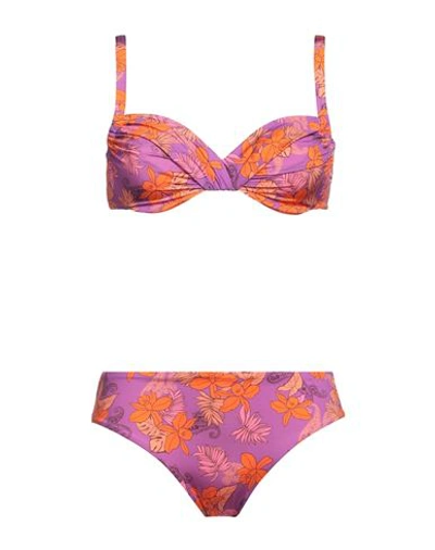 Shop Vacanze Italiane Woman Bikini Orange Size 14 Polyamide, Elastane